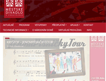 Tablet Screenshot of divadloprostejov.cz